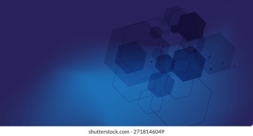 Fundo moderno. fundo de gradiente azul. Estilo do efeito de barra. Hexágono padrão abstrato elegante