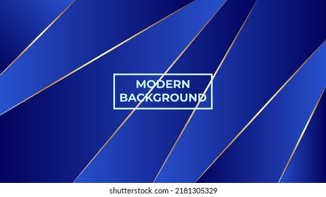 Fondo moderno con degradado azul y capa dorada , fácil de editar
