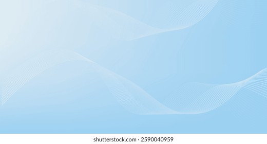 Modern background. Blue and white gradation. Geometric wave effect