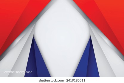 Modern background blue with white and red color