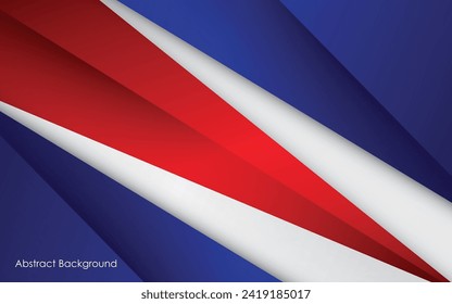 Modern background blue with white and red color