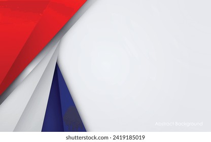 Modern background blue with white and red color