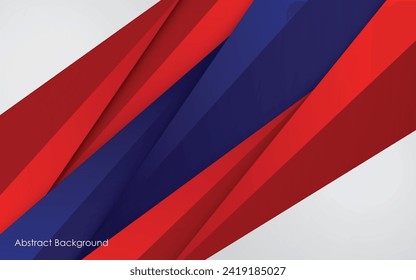 Modern background blue with white and red color