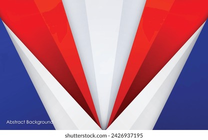 Modern background blue with white and red color