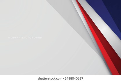 Modern background blue with white and red color