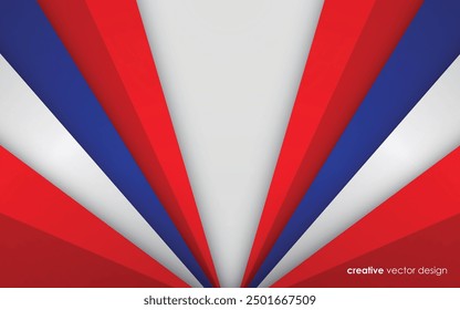 Moderner Hintergrund blau mit weißer und roter Farbe