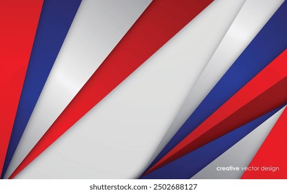 Modern background blue with white and red color