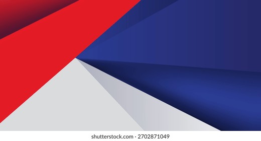 Fundo moderno azul com branco e cor vermelha