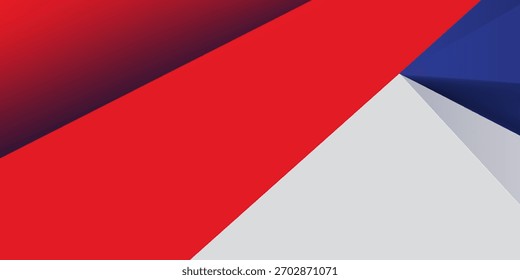 Fundo moderno azul com branco e cor vermelha