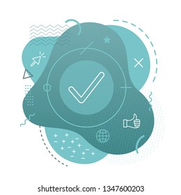 Modern background with checkmark icon