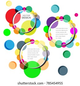 Modern background with circles.Abstract vector banner.