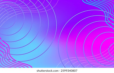 Modern Background with Circular Lines and Vibrant Colors