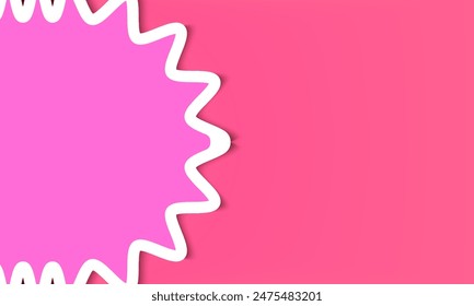 fondo moderno con Elementos de contorno de onda circular. venta Plantilla de Anuncio. Fondo de cubierta minimalista. Diseño de Fondo de pantalla moderno con elemento 3d sobre fondo rosa pastel para redes sociales o maqueta
