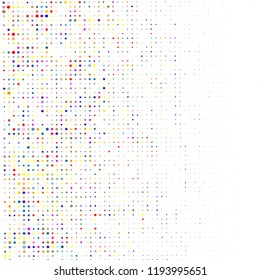 Modern background of colored dots on white
