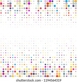 Modern background of colored dots on white