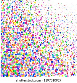 Modern background of colored dots on white