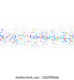 Modern background of colored dots on white