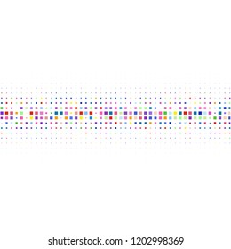 Modern background of colored dots on white