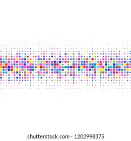 Modern background of colored dots on white
