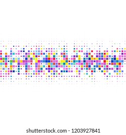 Modern background of colored dots on white