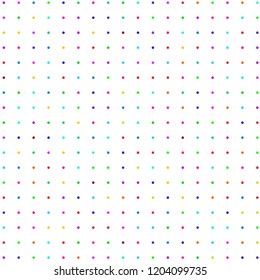Modern background of colored dots on white