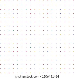 Modern background of colored dots on white