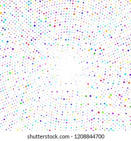 Modern background of colored dots on white