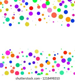 Modern background of colored dots on white