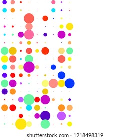 Modern background of colored dots on white