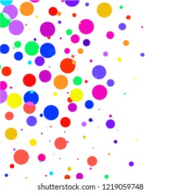 Modern background of colored dots on white