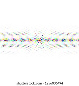 Modern background of colored dots on white