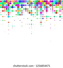 Modern background of colored dots on a white background for text