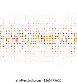 Modern background of colored dots on white