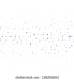 Modern background of colored dots on white