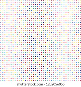 Modern background of colored dots on white