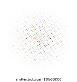 Modern background of colored dots on white