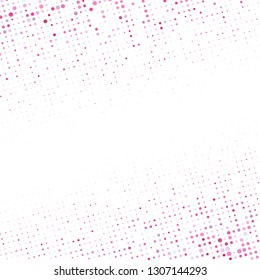 Modern background of colored dots on white