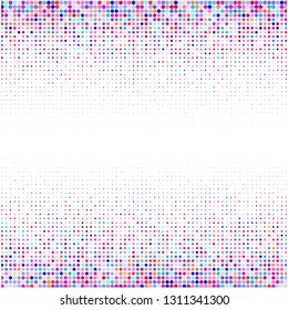 Modern background of colored dots on a white background for text