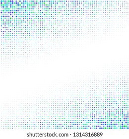 Modern background of colored dots on a white background for text