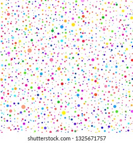Modern background of colored dots on white