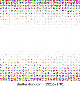 Modern background of colored dots on white