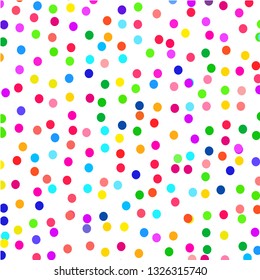 Modern background of colored dots on white