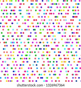Modern background of colored dots on white