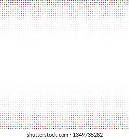 Modern background of colored dots on a white background for text