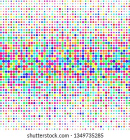 Modern background of colored dots on a white background for text