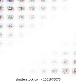 Modern background of colored dots on white