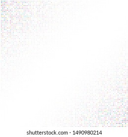 Modern background of colored dots on a white background