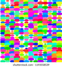 Modern background of colored ellipses on white