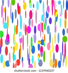 Modern background of colored ellipses on white
