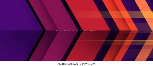 Modern background colorful arrow shape decorative design vector